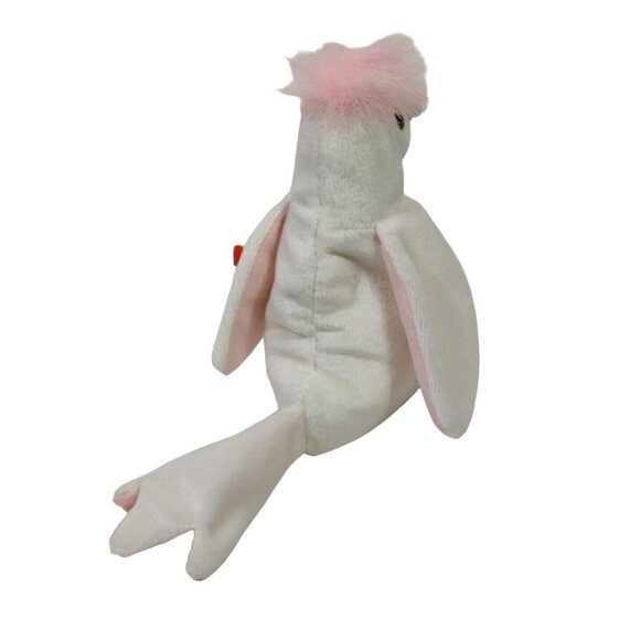 Vintage Ty Original Beanie Baby Kuku Cockatoo Bird Plush 1998 with Hang Tag - Picture 3 of 6